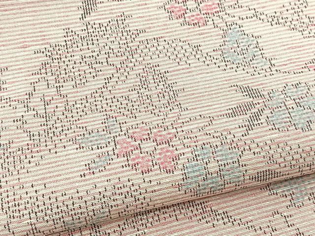 平和屋着物■上質な紬 風景花文 正絹 逸品 BAAX9712yc