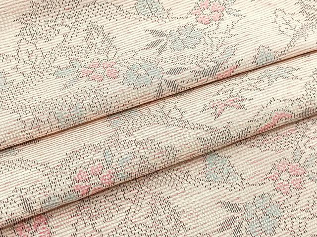 平和屋着物■上質な紬 風景花文 正絹 逸品 BAAX9712yc
