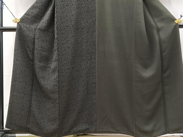 平和屋着物●訪問着 肩身替わり 花尽くし 千歳茶色 黒地 正絹 逸品 BAAX9724yc