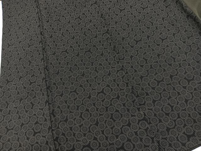 平和屋着物●訪問着 肩身替わり 花尽くし 千歳茶色 黒地 正絹 逸品 BAAX9724yc