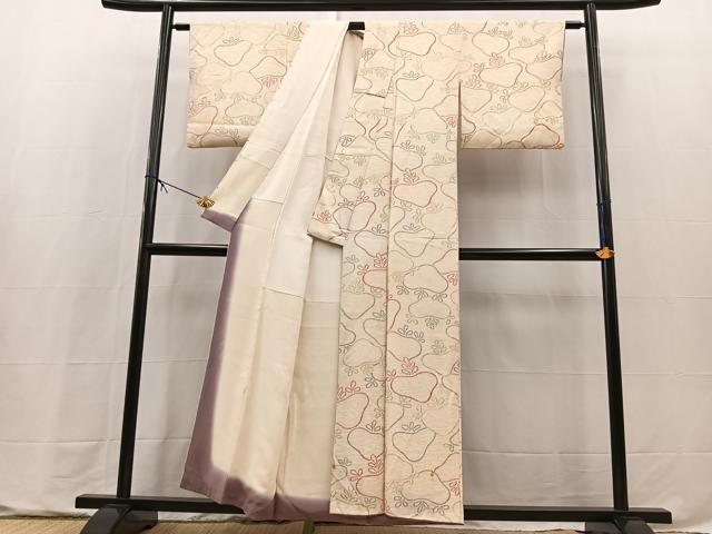 平和屋着物■上質な小紋 光琳松 正絹 逸品 BAAX9726yc