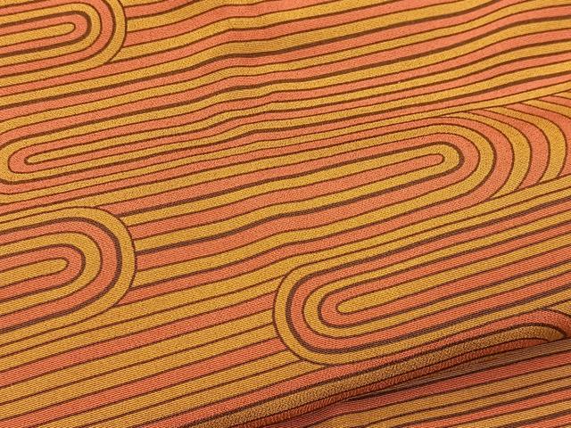 平和屋着物#道行コート 幾何学文様 正絹 逸品 BAAX9732yc