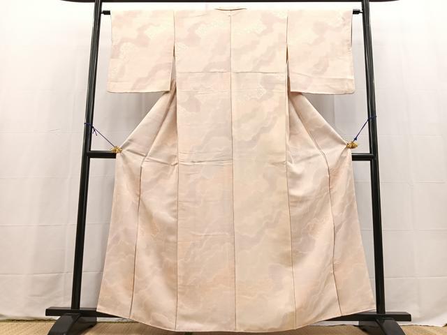 平和屋着物●上質な小紋 地紋起こし 道長花地紋 正絹 逸品 BAAX9735yc
