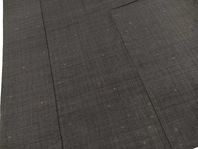 平和屋着物■上質な紬 井桁絣 正絹 逸品 BAAX9739yc