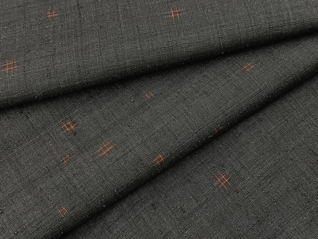 平和屋着物■上質な紬 井桁絣 正絹 逸品 BAAX9739yc