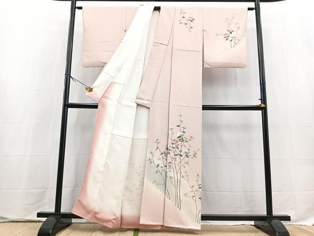 平和屋着物●訪問着 友禅 作家物 椿 正絹 逸品 BAAX9748yc