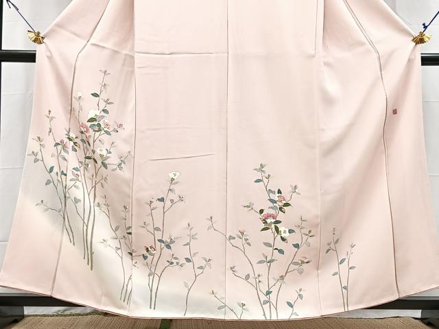 平和屋着物●訪問着 友禅 作家物 椿 正絹 逸品 BAAX9748yc