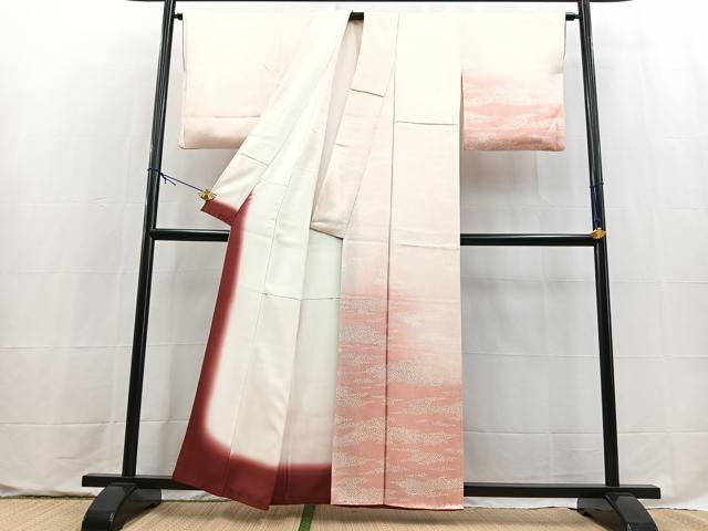 平和屋着物■訪問着 霞文 暈し染め 正絹 逸品 BAAX9750yc