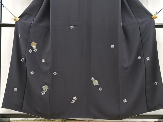 平和屋着物●訪問着 総刺繍 色紙桜文 金糸 正絹 逸品 BAAX9775yc