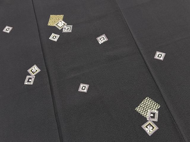 平和屋着物●訪問着 総刺繍 色紙桜文 金糸 正絹 逸品 BAAX9775yc