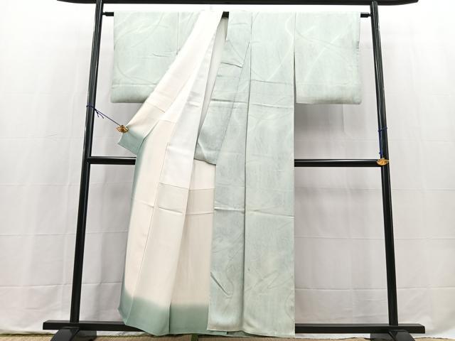平和屋着物■上質な小紋 作家物 鬘帯地紋 霞文 正絹 逸品 BAAX9793yc