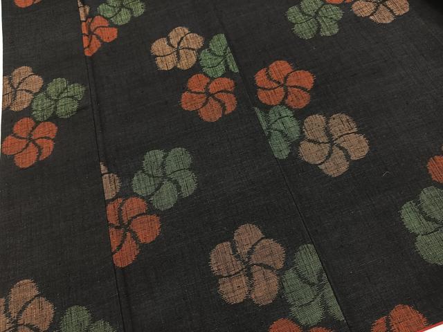 平和屋着物■上質な紬 捻梅 正絹 逸品 BAAX9815yc