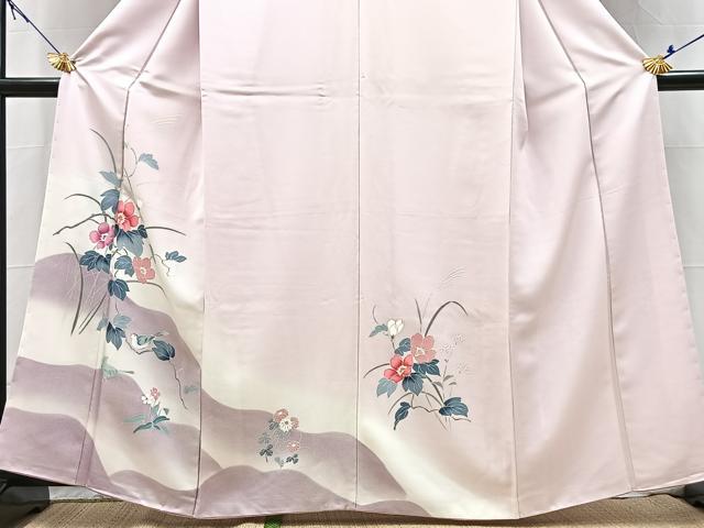 平和屋着物■訪問着 花鳥文 暈し染め 正絹 逸品 BAAX9816yc