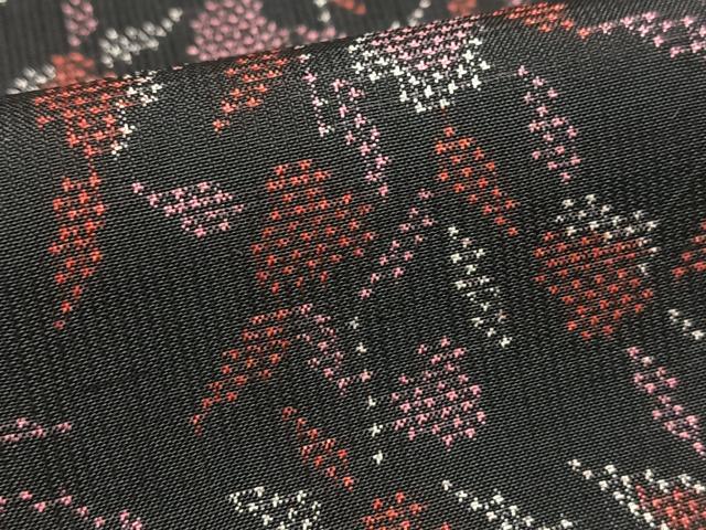 平和屋着物■本場大島紬 7マルキ 草花文 正絹 逸品 未使用 BAAX9817yc