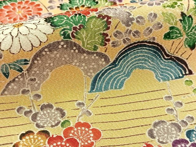 平和屋着物■上質な小紋 松竹梅御所解花文 正絹 逸品 BAAX9822yc