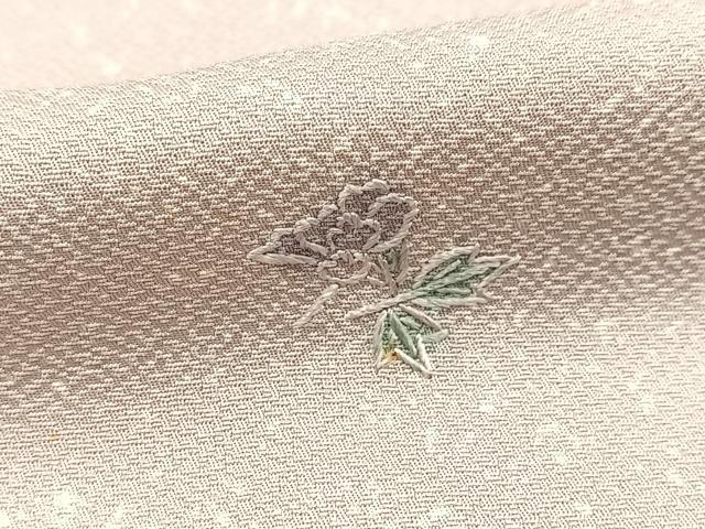 平和屋着物■中国三大刺繍 相良刺繍 小紋 総刺繍 牡丹 正絹 逸品 BAAX9830yc