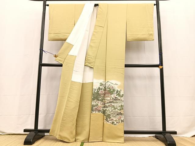 平和屋着物■豪華色留袖 寿光織 伊勢物語 金糸 正絹 逸品 BAAX9835yc