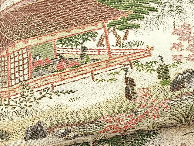 平和屋着物■豪華色留袖 寿光織 伊勢物語 金糸 正絹 逸品 BAAX9835yc