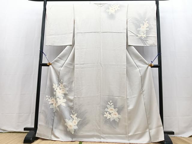 平和屋着物■訪問着 草花文 暈し染め 正絹 逸品 BAAX9838yc
