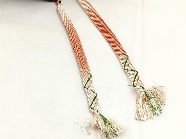 平和屋着物■本場村山大島紬 アンサンブル 幾何学花文 正絹 逸品 BAAX9841yc