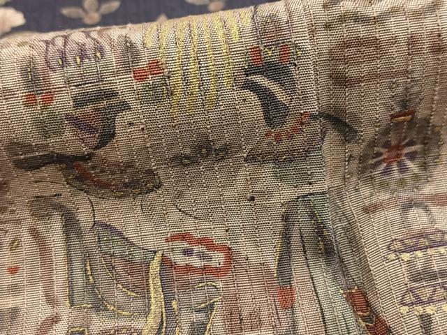 平和屋着物●訪問着 紬地 エジプト壁画文様 暈し染め 金彩 正絹 逸品 BAAX9848yc