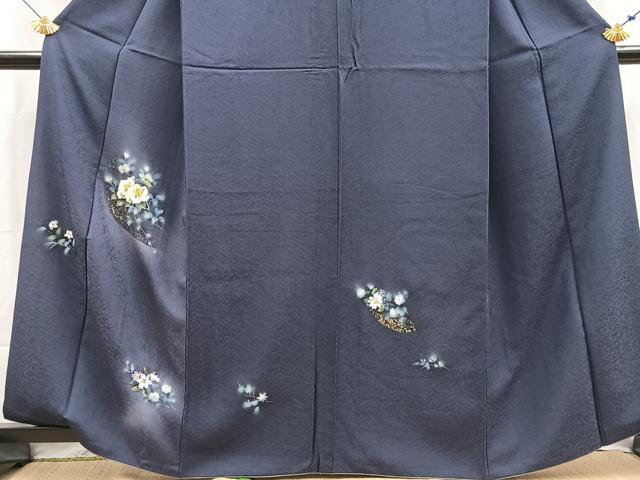 平和屋着物●訪問着 草花文 暈し染め 金彩 正絹 逸品 BAAX9853yc