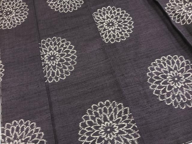 平和屋着物●上質な紬 菊花文 正絹 逸品 未使用 BAAX9854yc