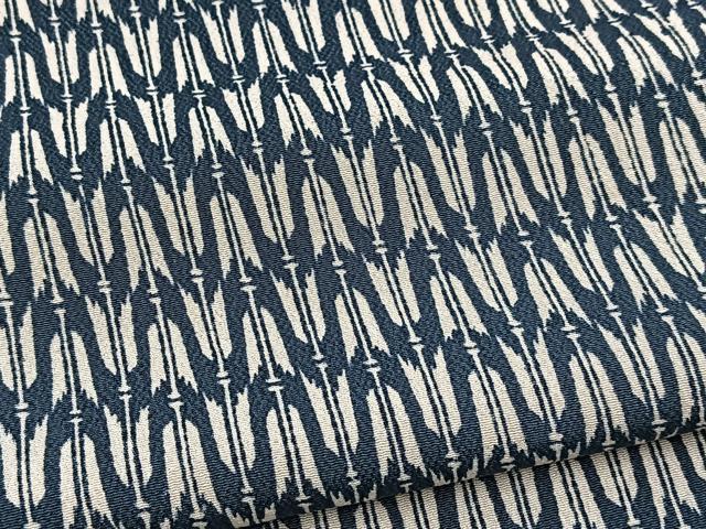 平和屋着物■上質な小紋 矢羽文 鬼しぼ縮緬 正絹 逸品 BAAX9872yc