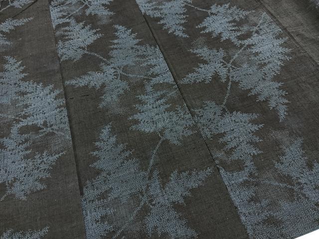 平和屋着物■上質な紬 草木文 正絹 逸品 BAAX9893yc