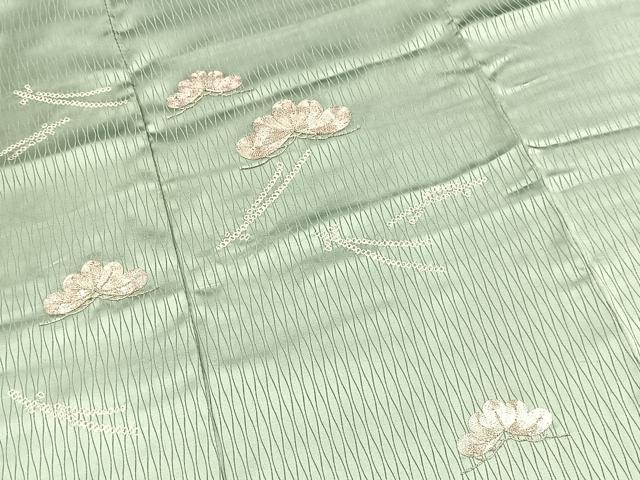 平和屋着物■訪問着 絞り 銀駒刺繍 松 正絹 逸品 BAAX9899yc
