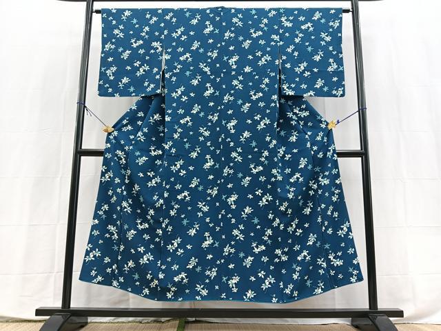 平和屋着物■上質な小紋 舞花文 正絹 逸品 BAAX9903yc