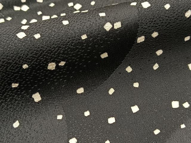 平和屋着物■上質な小紋 箔散らし文様 黒地 正絹 逸品 BAAX9906yc