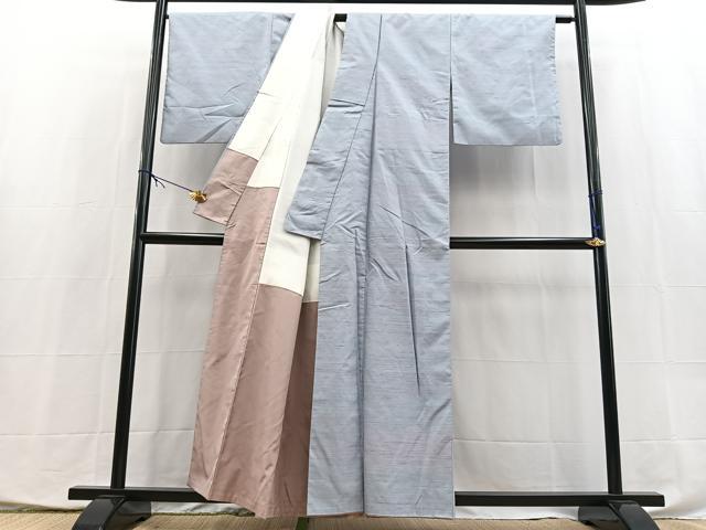 平和屋着物●紅花紬 米沢 霞文 正絹 逸品 BAAX9915yc
