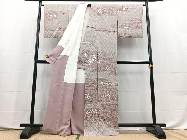 平和屋着物●訪問着 総絞り エ霞風景文 三越扱い 正絹 逸品 BAAX9932yc