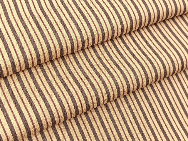 平和屋着物■上質な小紋 縞 正絹 逸品 BAAX9937yc