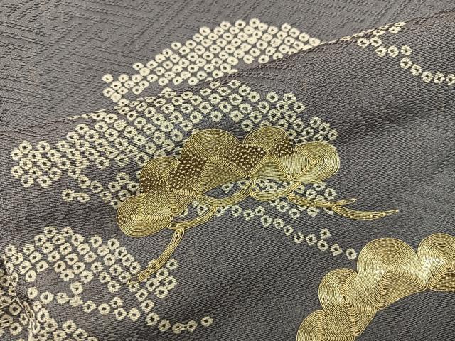 平和屋着物■訪問着 駒刺繍 松 正絹 逸品 未使用 BAAY0013mz