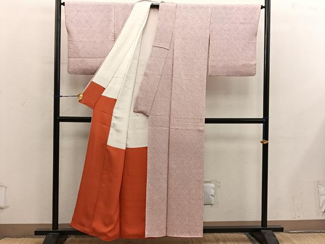 平和屋着物■大変加工の良い総絞り小紋 正絹 逸品 BAAY0026mz