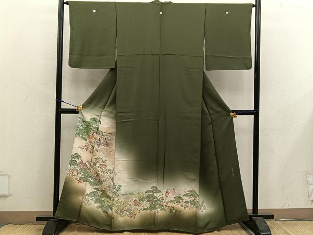 平和屋着物■豪華色留袖 投扇遊楽 暈し染め 金糸 正絹 逸品 BAAY0041mz