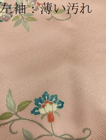 平和屋着物■上質な小紋 舞蝶花文 金彩 正絹 逸品 BAAY0063mz