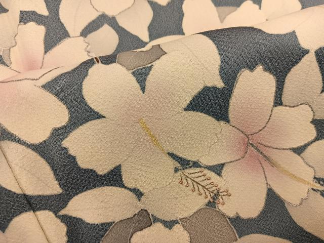 平和屋着物■訪問着 草花文 正絹 逸品 BAAY0066mz