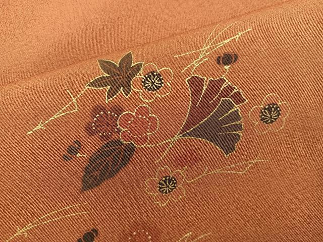 平和屋着物■上質な小紋 作家物 梅花文 金彩 正絹 逸品 BAAY0091mz