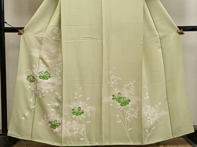 平和屋着物■訪問着 駒刺繍 枝花文 暈し染め 正絹 逸品 BAAY0097mz