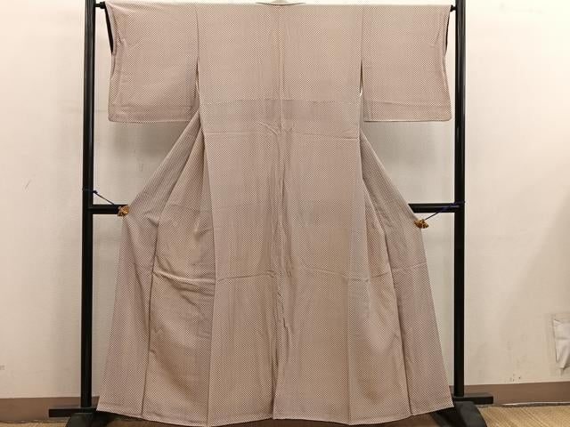 平和屋着物■上質な小紋 亀甲文 正絹 逸品 BAAY0101mz