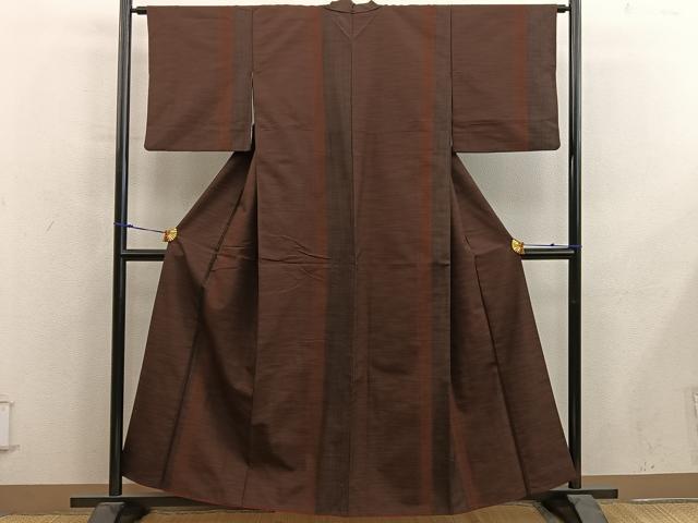 平和屋着物■上質な紬 100亀甲 亀甲間道 正絹 逸品 BAAY0104mz