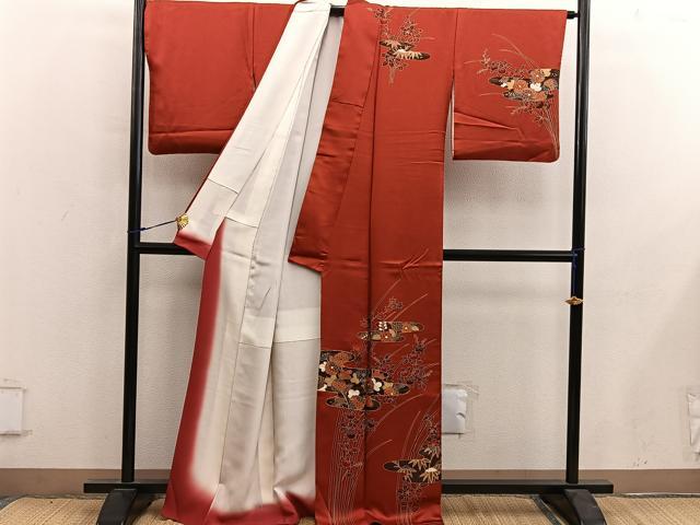 平和屋着物■訪問着 駒刺繍 菊花文 金彩 正絹 逸品 BAAY0115mz