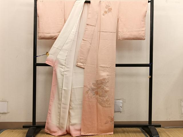平和屋着物■訪問着 総刺繍 スワトウ刺繍 飛鶴花文 正絹 逸品 BAAY0117mz