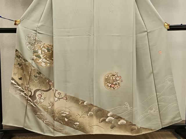 平和屋着物■豪華色留袖 作家物 駒刺繍 飛鶴花文 暈し染め 金彩 正絹 逸品 BAAY0126mz