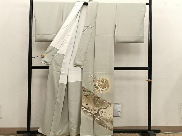 平和屋着物■豪華色留袖 作家物 駒刺繍 飛鶴花文 暈し染め 金彩 正絹 逸品 BAAY0126mz