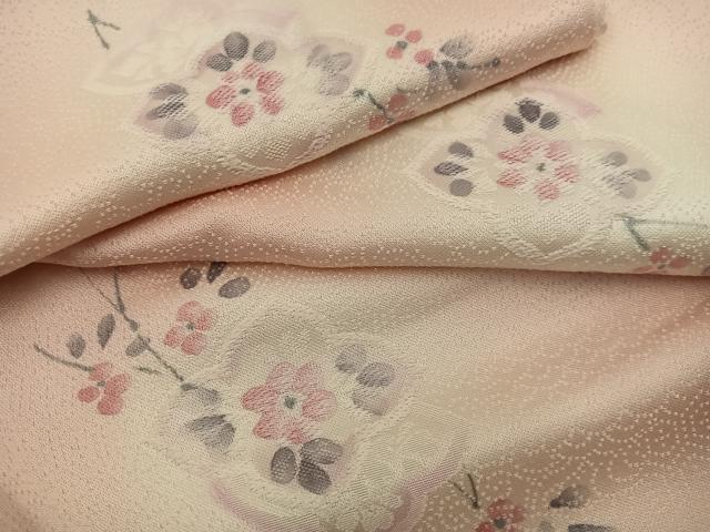 平和屋着物●上質な小紋 草花文 地紋起こし 暈し染め 正絹 逸品 BAAY0132mz