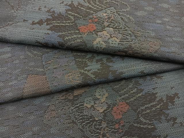 平和屋着物●本場大島紬 流水色紙重ね花文 正絹 逸品 BAAY0134mz